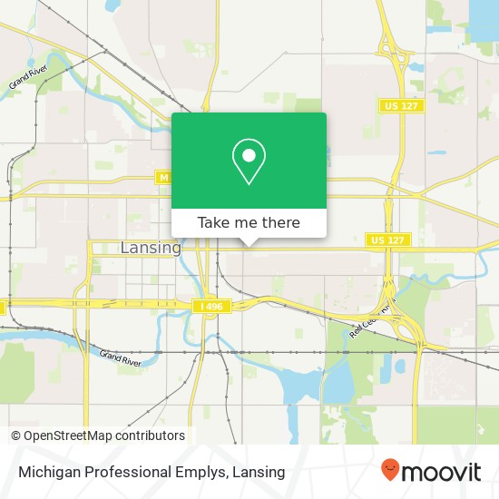 Mapa de Michigan Professional Emplys