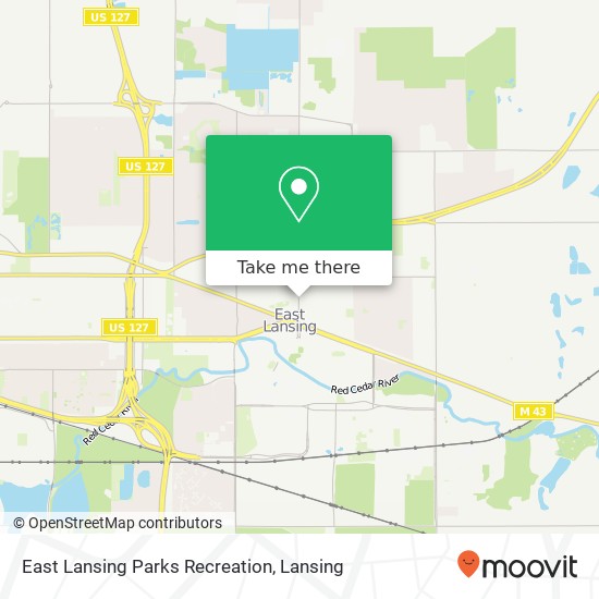 Mapa de East Lansing Parks Recreation