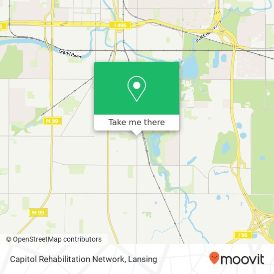 Mapa de Capitol Rehabilitation Network