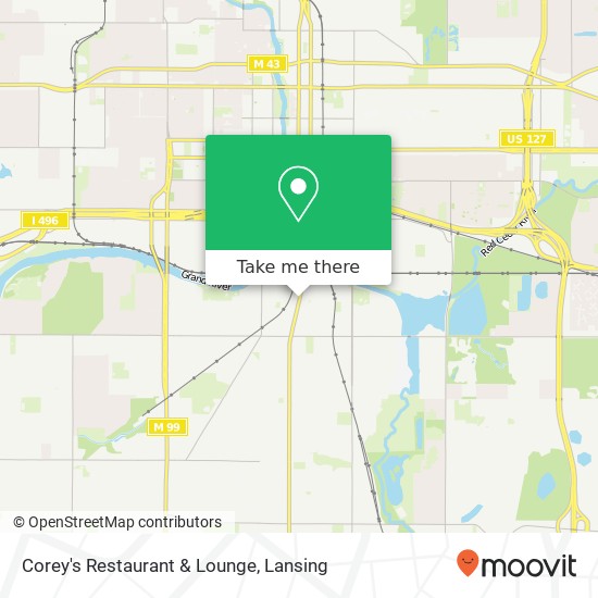 Mapa de Corey's Restaurant & Lounge