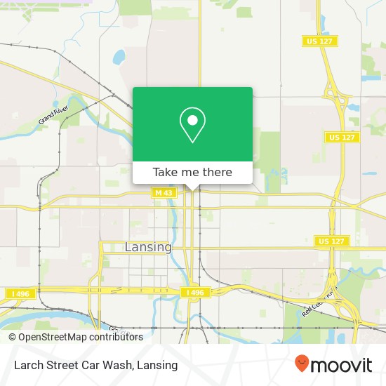 Larch Street Car Wash map