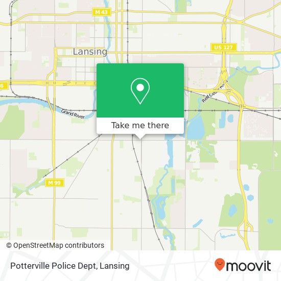 Potterville Police Dept map