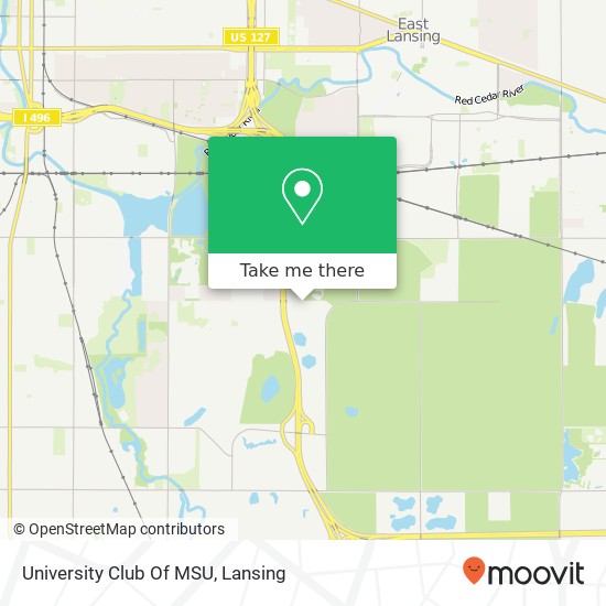 University Club Of MSU map