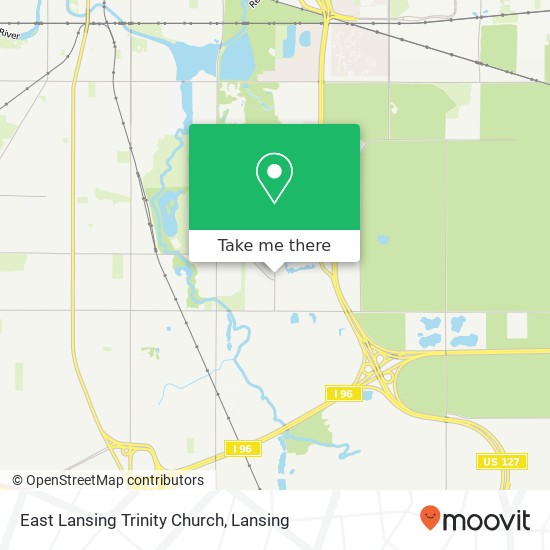 Mapa de East Lansing Trinity Church