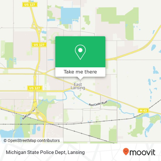 Michigan State Police Dept map