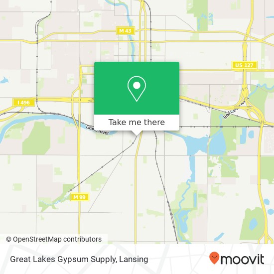 Mapa de Great Lakes Gypsum Supply