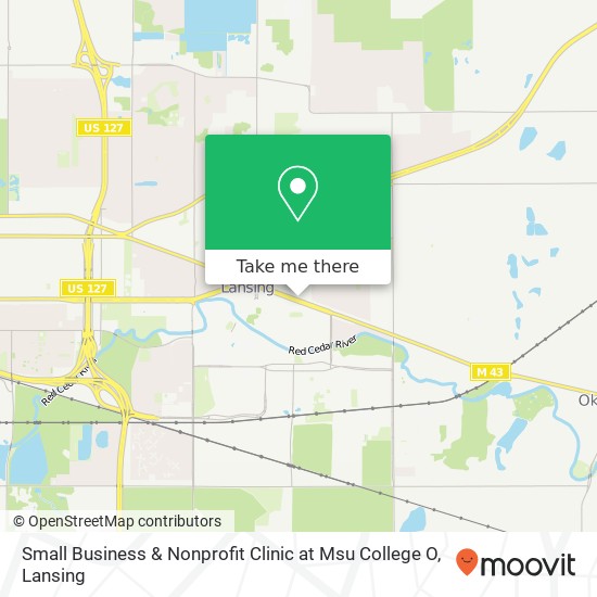 Mapa de Small Business & Nonprofit Clinic at Msu College O