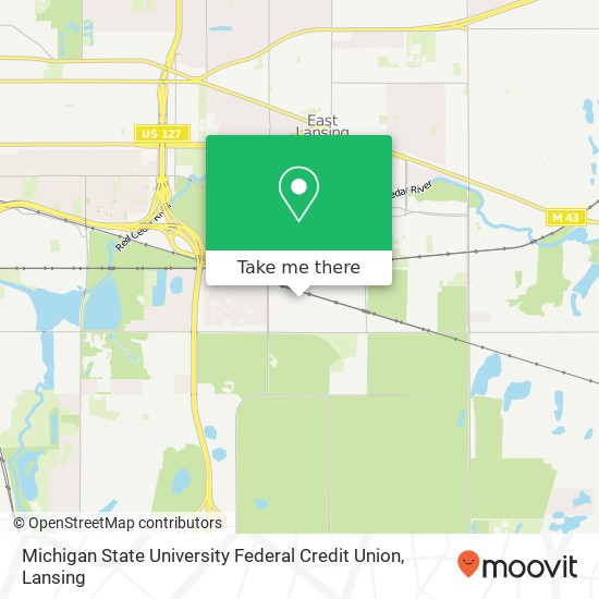 Mapa de Michigan State University Federal Credit Union