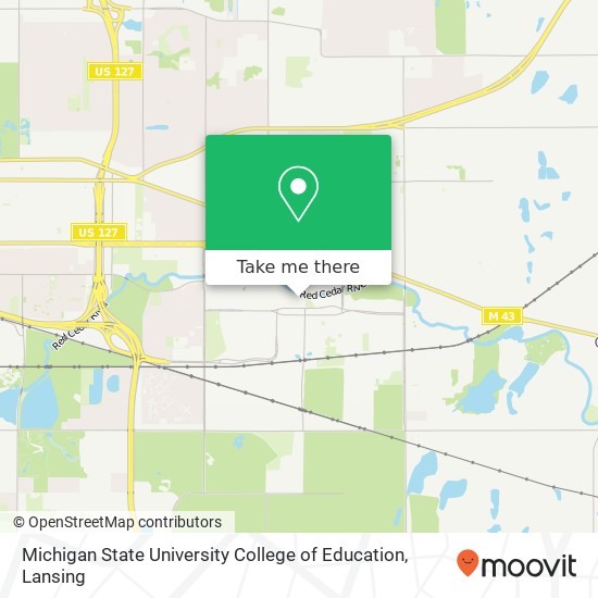 Michigan State University College of Education map