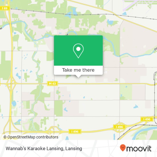 Mapa de Wannab's Karaoke Lansing