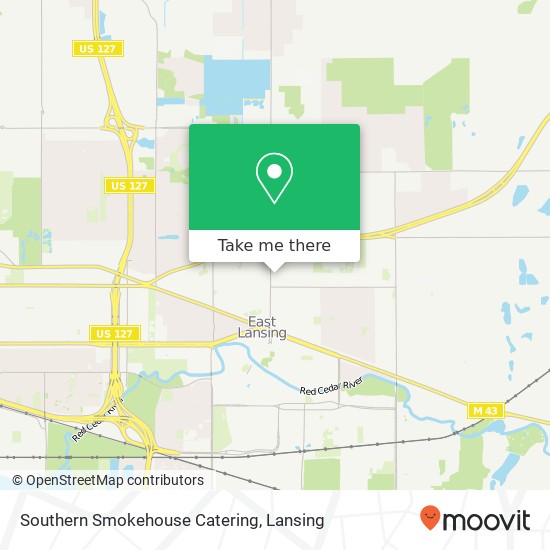 Mapa de Southern Smokehouse Catering, 800 Abbot Rd East Lansing, MI 48823