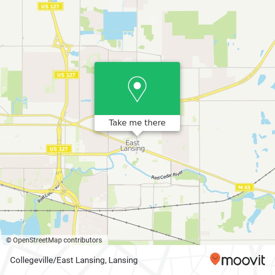 Mapa de Collegeville/East Lansing