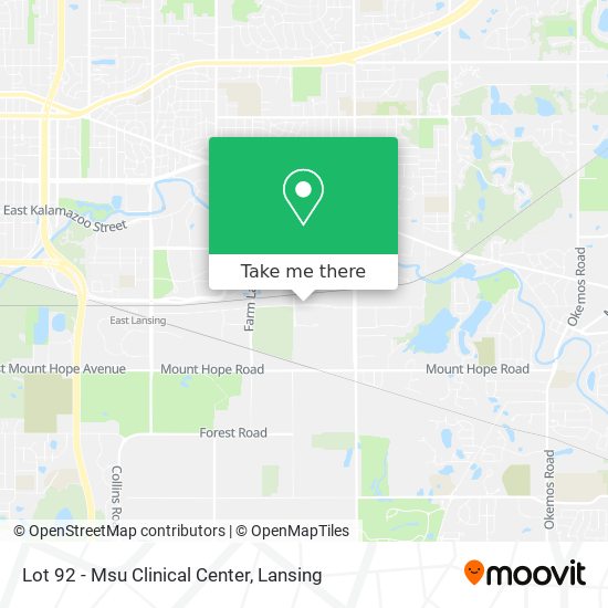 Lot 92 - Msu Clinical Center map