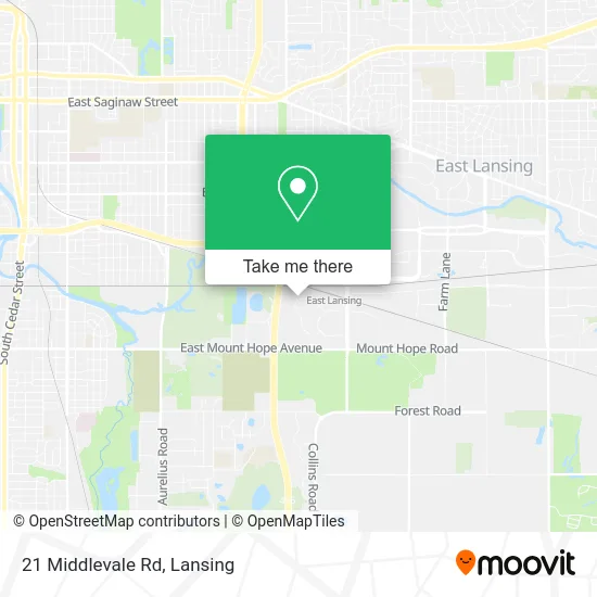 21 Middlevale Rd map