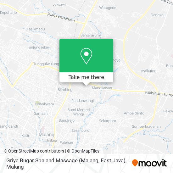 Griya Bugar Spa and Massage (Malang, East Java) map