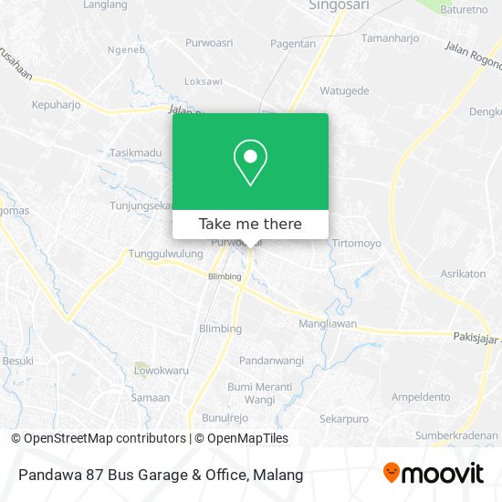 Pandawa 87 Bus Garage & Office map
