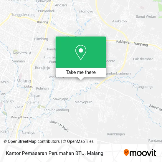 Kantor Pemasaran Perumahan BTU map