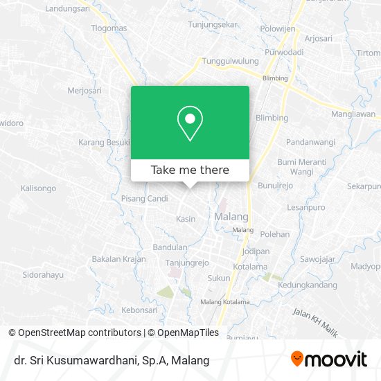 dr. Sri Kusumawardhani, Sp.A map