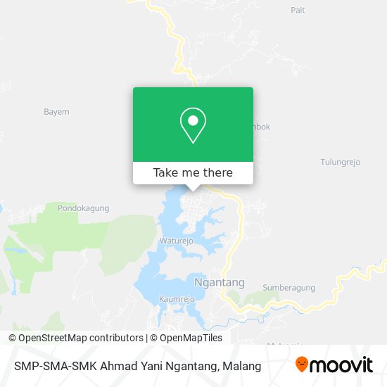 SMP-SMA-SMK Ahmad Yani Ngantang map