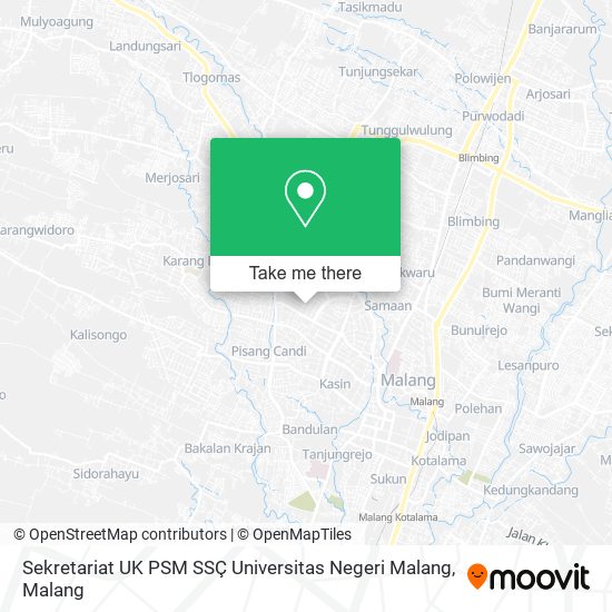 Sekretariat UK PSM SSÇ Universitas Negeri Malang map