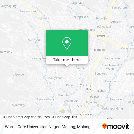Warna Cafe Universitas Negeri Malang map