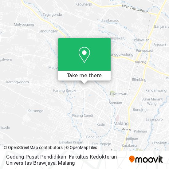 Gedung Pusat Pendidikan -Fakultas Kedokteran Universitas Brawijaya map