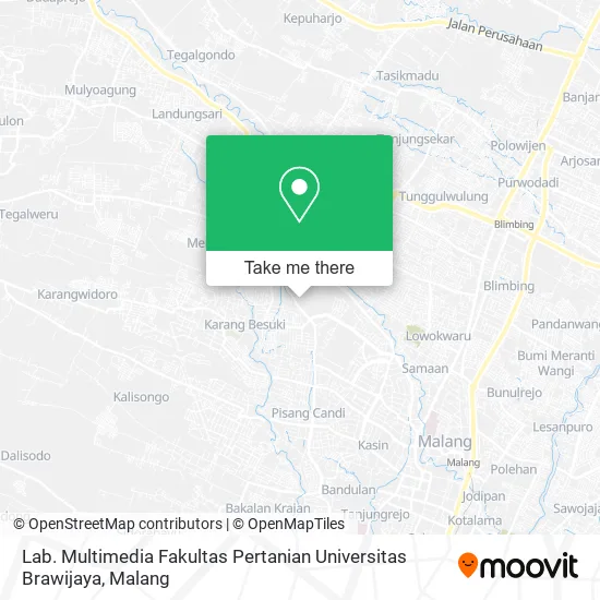 Lab. Multimedia Fakultas Pertanian Universitas Brawijaya map