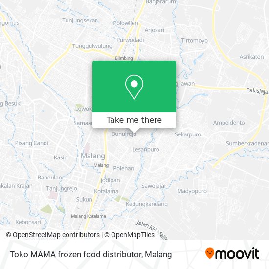 Toko MAMA frozen food distributor map