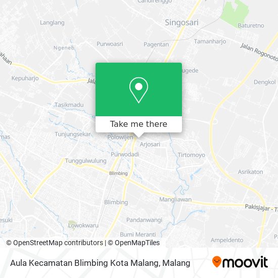Aula Kecamatan Blimbing Kota Malang map