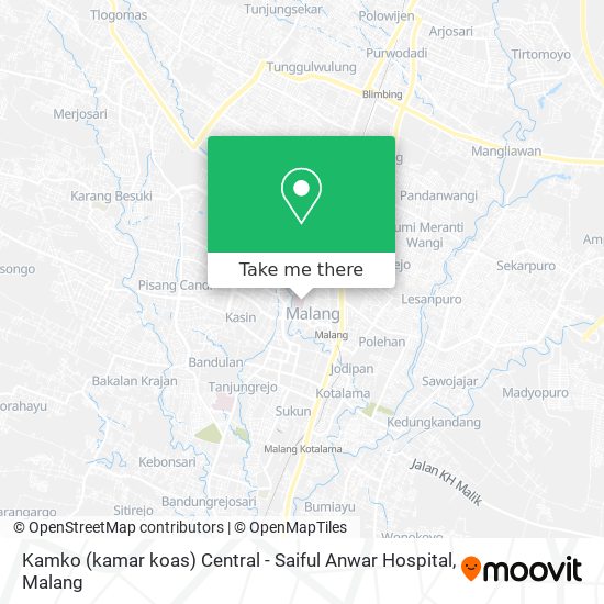 Kamko (kamar koas) Central - Saiful Anwar Hospital map