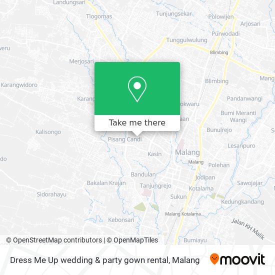Dress Me Up wedding & party gown rental map