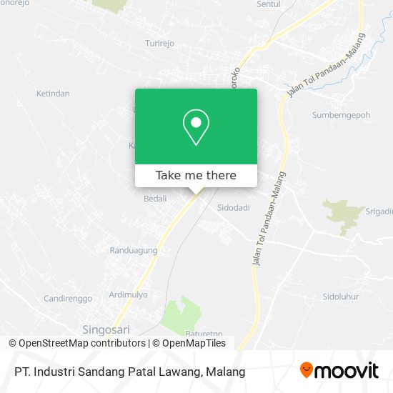 PT. Industri Sandang Patal Lawang map