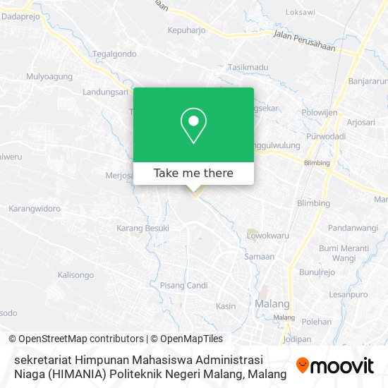 sekretariat Himpunan Mahasiswa Administrasi Niaga (HIMANIA) Politeknik Negeri Malang map