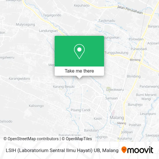 LSIH (Laboratorium Sentral Ilmu Hayati) UB map