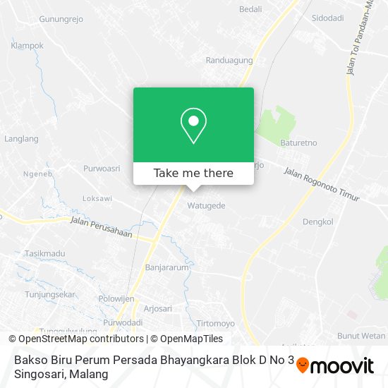 Bakso Biru Perum Persada Bhayangkara Blok D No 3 Singosari map
