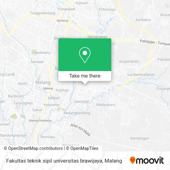 Fakultas teknik sipil universitas brawijaya map