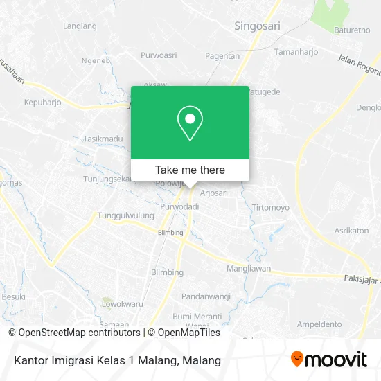 Kantor Imigrasi Kelas 1 Malang map
