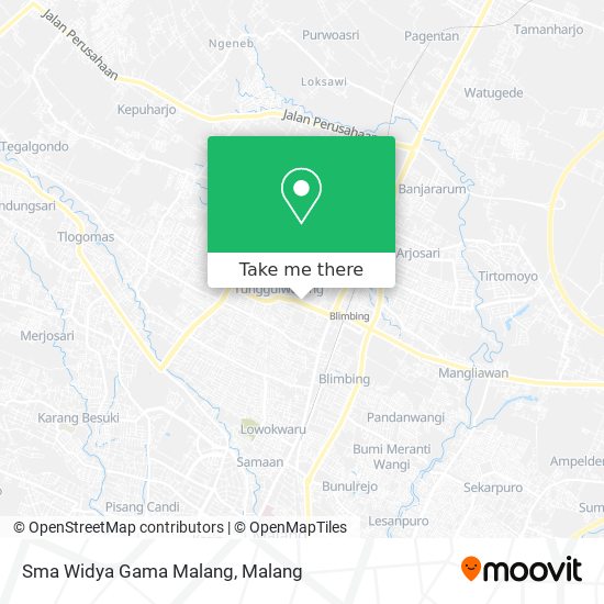 Sma Widya Gama Malang map