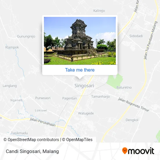 Candi Singosari map