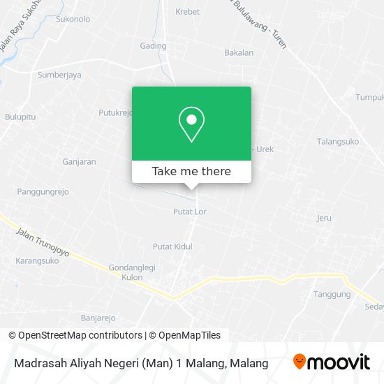 Madrasah Aliyah Negeri (Man) 1 Malang map