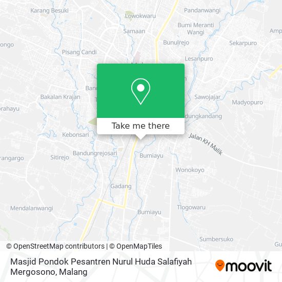 Masjid Pondok Pesantren Nurul Huda Salafiyah Mergosono map