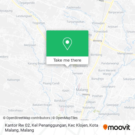 Kantor Rw 02, Kel Penanggungan, Kec Klojen, Kota Malang map