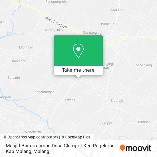 Masjid Baiturrahman Desa Clumprit Kec Pagelaran Kab Malang map
