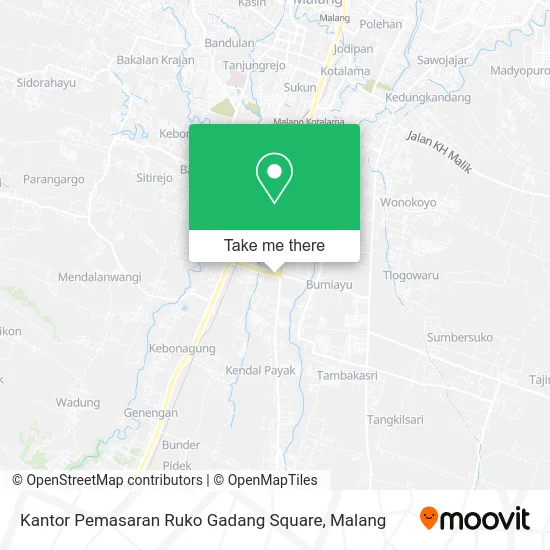 Kantor Pemasaran Ruko Gadang Square map