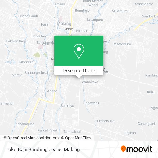 Toko Baju Bandung Jeans map