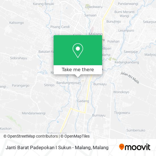 Janti Barat Padepokan I Sukun - Malang map