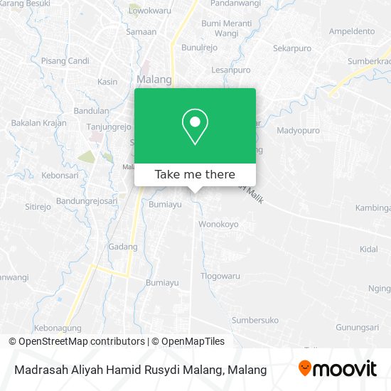 Madrasah Aliyah Hamid Rusydi Malang map