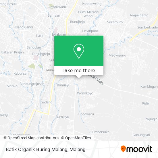 Batik Organik Buring Malang map