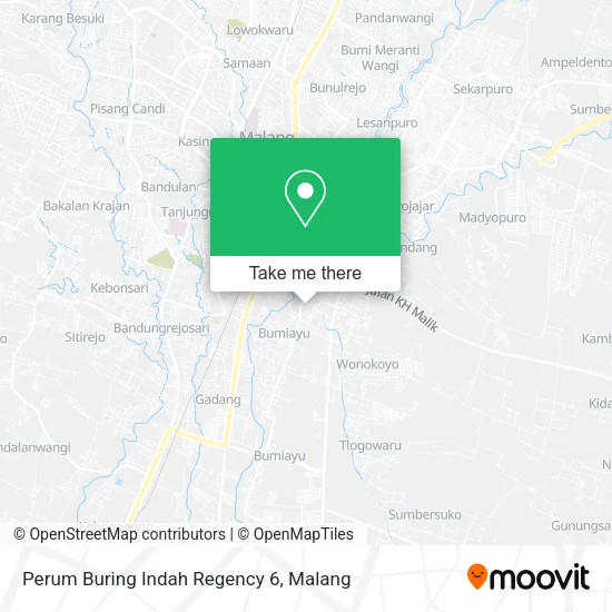 Perum Buring Indah Regency 6 map