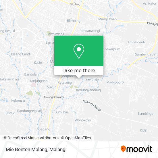 Mie Benten Malang map